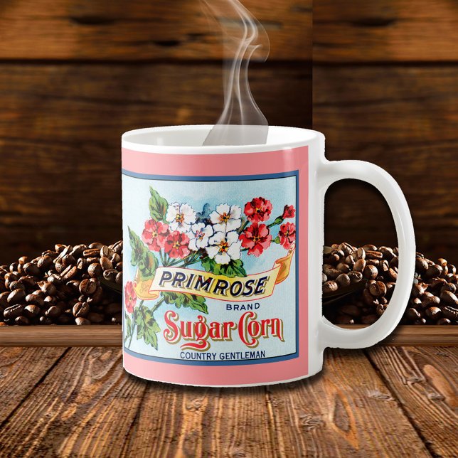 Primrose Flowers Vintage Crate Art Coffee Mug (Creator Uploaded)