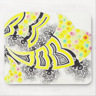 Primrose fractal-style design mouse mat