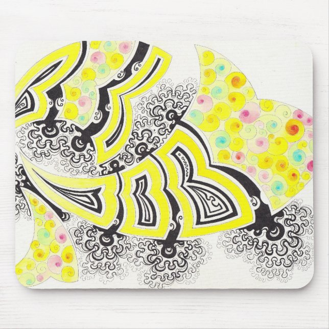 Primrose fractal-style design mouse mat (Front)