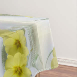 primrose in a coffee cup tablecloth