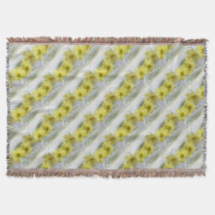 primrose in a coffee cup throw blanket