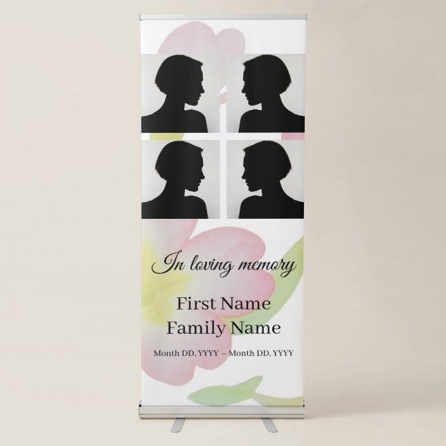 Primrose memorial collage  retractable banner (Front)