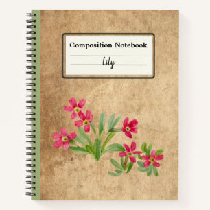 Primrose Personalised Composition Notebook