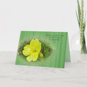 Primrose Yellow Wildflower Sympathy Card