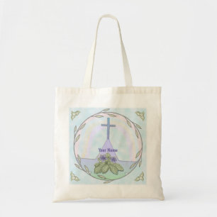 Primroses Christian Cross tote bag