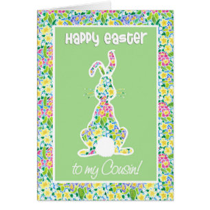 Primroses Cute Bunny Rabbit Easter for Cousin