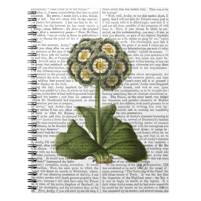 Primula Auricula Blue Notebook (Front)