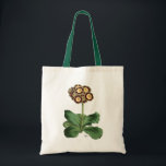 Primula Auricula Red Tote Bag<br><div class="desc">Botanical & Floral</div>
