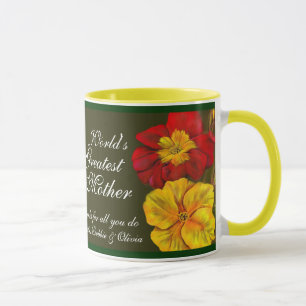 Primula floral art World's Greatest Mother mug