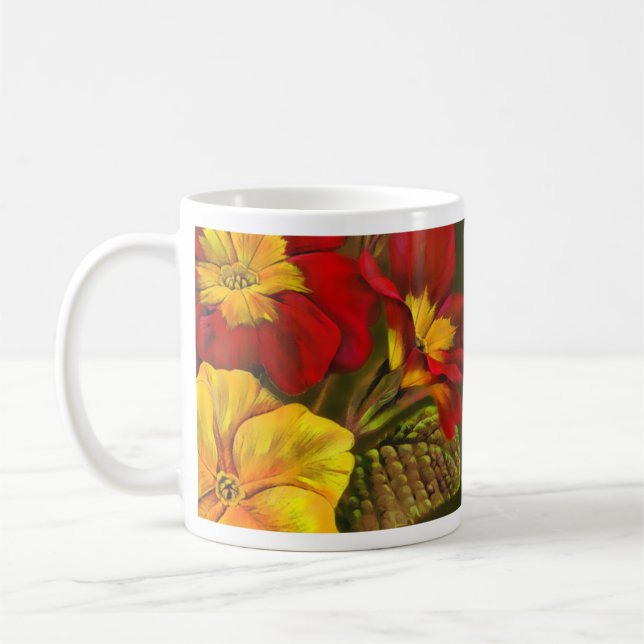 Primula floral fine art World's Greatest Nanny mug (Left)