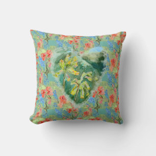 Primula Heart by Alexandra Cook Cushion