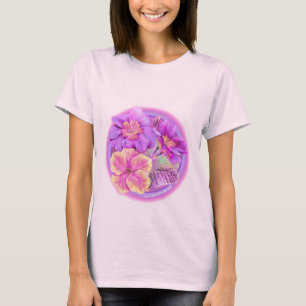 Primula primroses painted art t-shirt