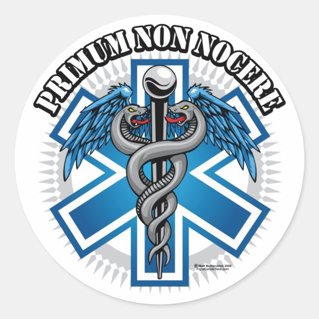 PRIMUM NON NOCERE Combat Medic Classic Round Sticker (Front)