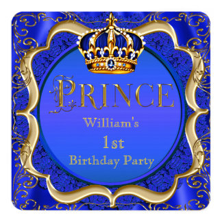 Prince First 1st Birthday Party Invitations ...