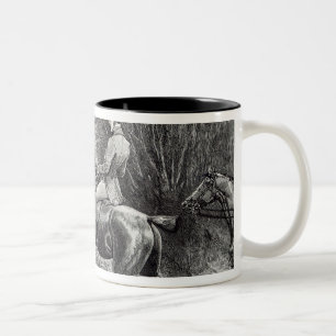 Prince Albert Hunting near Belvoir Castle Two-Tone Coffee Mug
