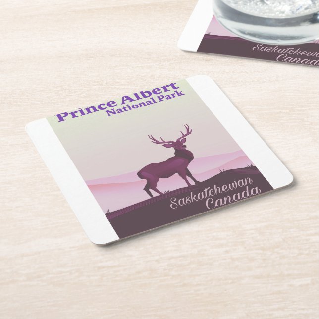Prince Albert National Park, Saskatchewan, Canada Square Paper Coaster (Angled)