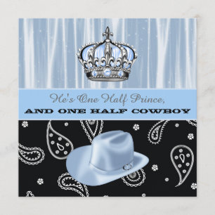 Prince and Cowboy Baby Shower Invitation