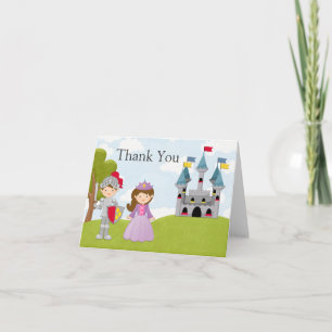 Prince and Princess Birthday Party Thank You Card