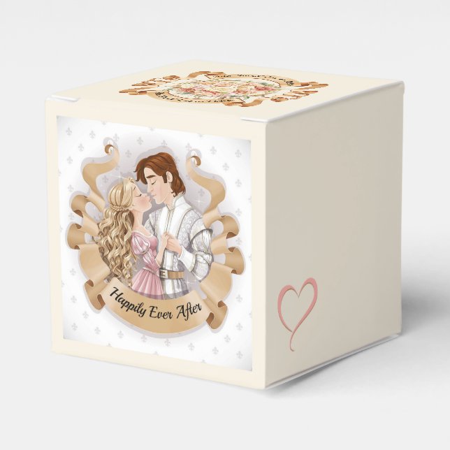 Prince and Princess Small Favour / Gift Box 2 (Front Side)