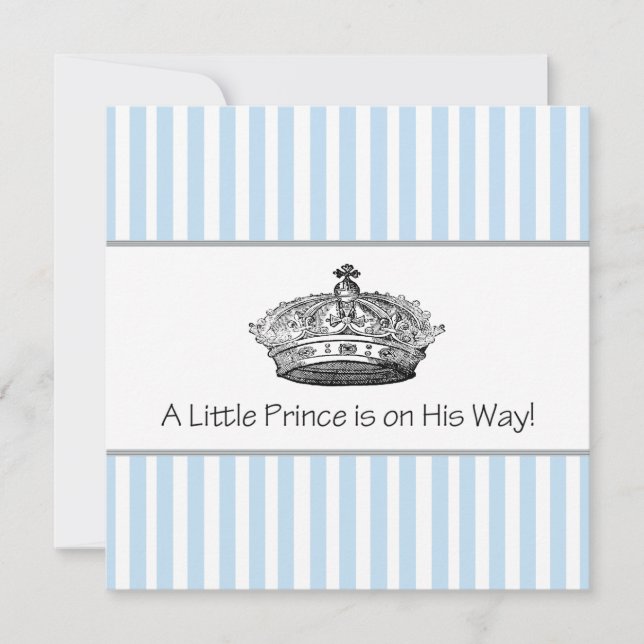 Prince Baby Boy Shower Invitation (Front)