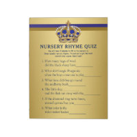 Prince Baby Shower Games Prince Nursery Rhyme Quiz