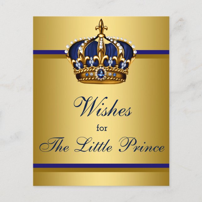Prince Baby Shower Games Wishes For Baby Flyer (Front)