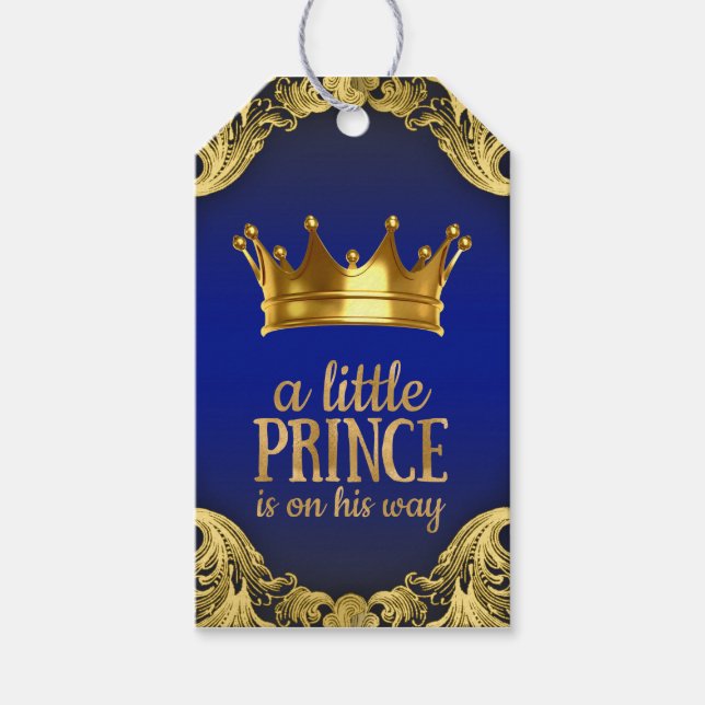 Prince Baby Shower Gift Tags (Front)
