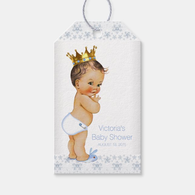 Prince Baby Shower Gift Tags (Front)