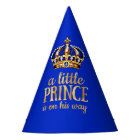 Prince Baby Shower Gold Crown Royal Blue Party