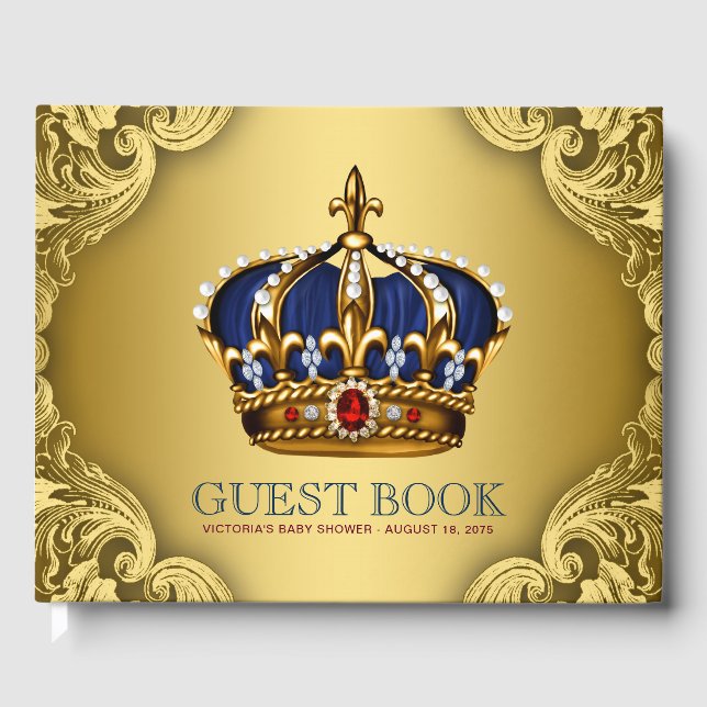 Prince Baby Shower Guest Book (Front)