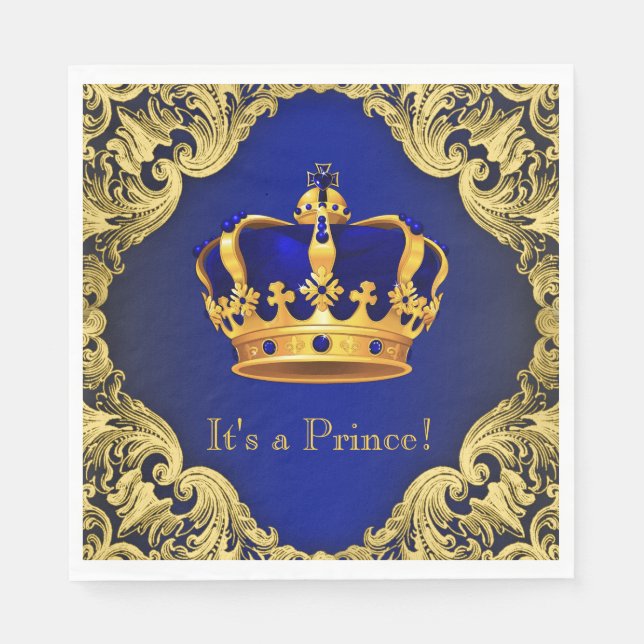 Prince Baby Shower Napkins (Front)