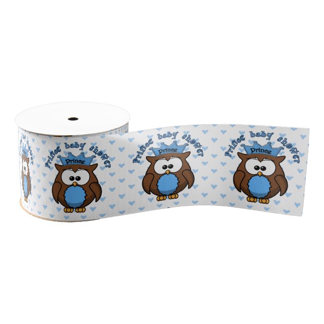 prince baby shower ribbon grosgrain ribbon (Spool)