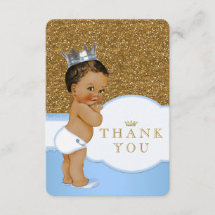 Prince Baby Shower Thank You Cards