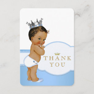 Prince Baby Shower Thank You Cards