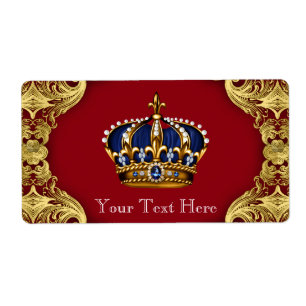 Prince Baby Shower Water Bottle