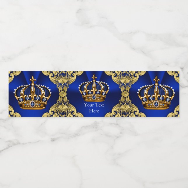 Prince Baby Shower Water Bottle Labels (Single Label)