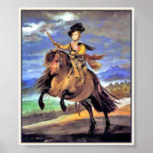 Prince Baltasar Carlos on Horseback Poster