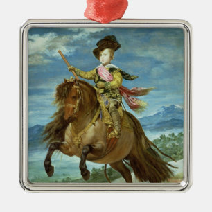 Prince Balthasar Carlos on horseback, c.1635-36 Metal Tree Decoration