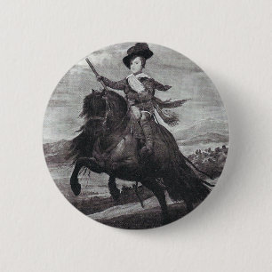 Prince Balthasar on Horseback by Velazque 6 Cm Round Badge
