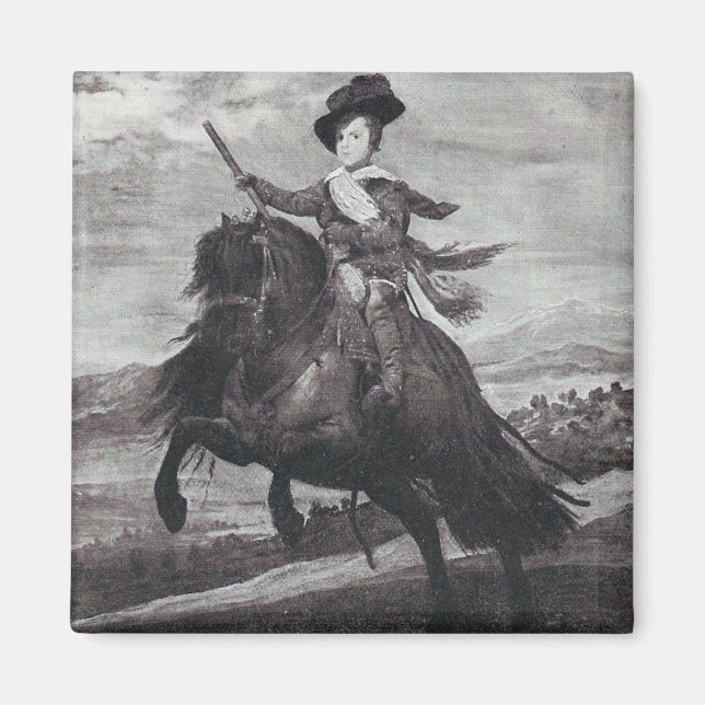 Prince Balthasar on Horseback by Velazque Magnet (Front)