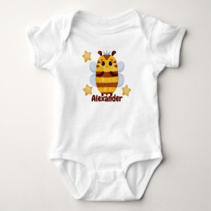 Prince Bee Personalised Kids Bodysuit, Custom Name Baby Bodysuit