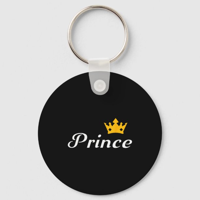 Prince Boys Men Family Matching Valentines Day  Key Ring (Front)