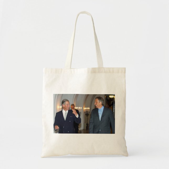 Prince Charles and Prime Minister Tony Blair Tote Bag (Front)
