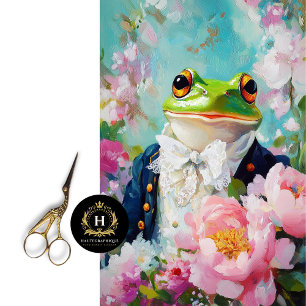 Prince Charming Floral Frog Decoupage Tissue Paper
