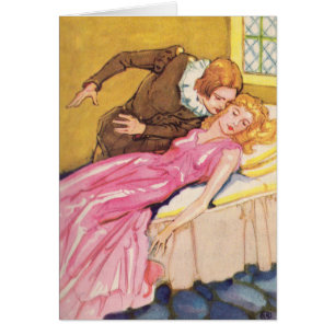 Prince Charming kissing Sleeping Beauty
