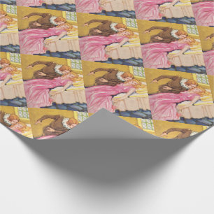 Prince Charming kissing Sleeping Beauty Wrapping Paper