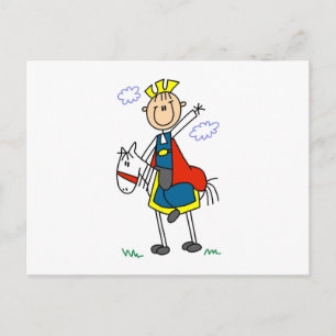 Prince Charming on Horse Postcard
