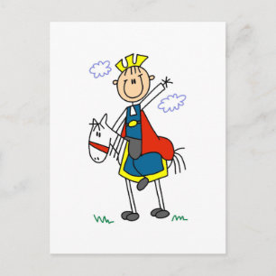 Prince Charming on Horse Tshirts and Gifts Postcard