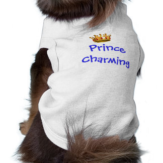 Prince Charming white pet shirt
