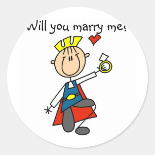 Prince Charming Will You Marry Me Sticker